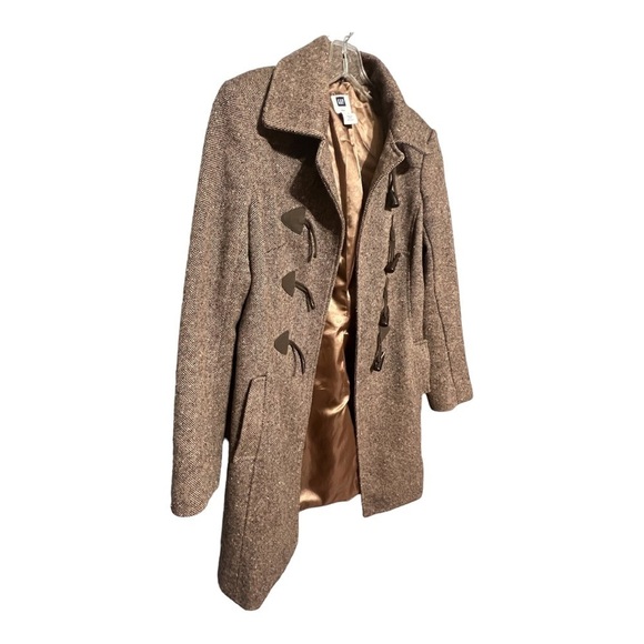 Gap Factory Wool Tweed Duffle Coat W/Toggle Fasteners Vintage Inspired Timeless - Picture 4 of 14